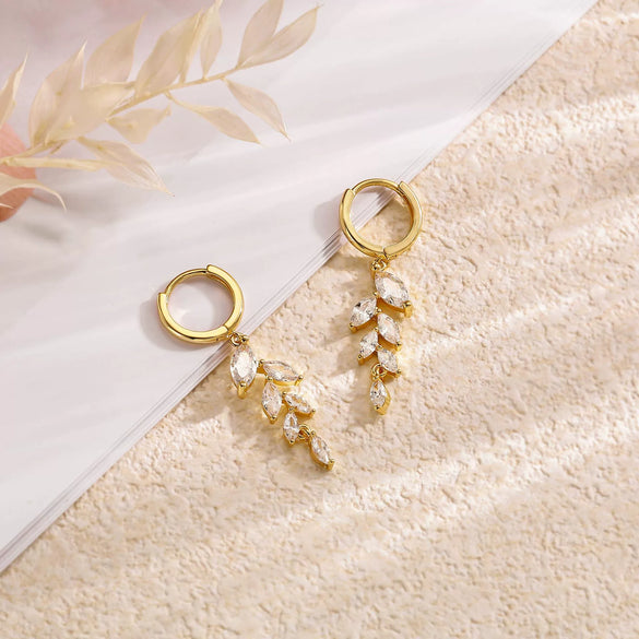 Women's Sweet Style Copper Flower Earrings With Electroplated Finish Fresh Simple Cute Floral Jewelry Gift