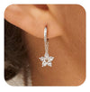 Women's Sweet Style Copper Flower Earrings With Electroplated Finish Fresh Simple Cute Floral Jewelry Gift