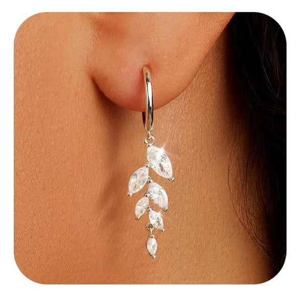 Women's Sweet Style Copper Flower Earrings With Electroplated Finish Fresh Simple Cute Floral Jewelry Gift