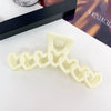 Women's Sweet Style Plastic And Resin Heartshaped Handmade Hair Grab Clip Hair Accessories