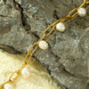 Women's Sweet Style Titanium Steel And Stainless Steel Twolayer Pearl Splicing Electroplated Bracelet Jewelry