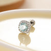 Women's Sweet Style Titanium Steel Zircon Inlaid Geometric Heart Earrings