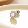 Women's Sweet Style Titanium Steel Zircon Inlaid Geometric Heart Earrings