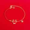 Women's Temperaturesensitive Colorchanging S925 Sterling Silver Animals Zodiac Woven Bracelet With Electroplating