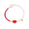 Women's Temperaturesensitive Colorchanging S925 Sterling Silver Woven Bracelet With Animals And Zodiac Pattern And Electroplating Treatment