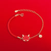 Women's Temperaturesensitive Colorchanging S925 Sterling Silver Woven Bracelet With Animals And Zodiac Pattern And Electroplating Treatment