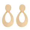 Women's Textured Metal Geometric Water Drop Statement Earrings Elegant Midlength Fashion Jewelry Wholesale