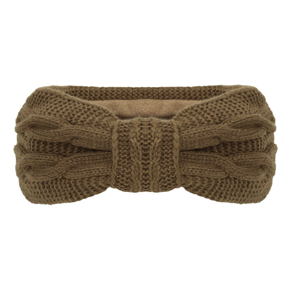 Women's Thickened Velvet Wool Bow Headband Earwarming Autumn Winter Hair Accessory