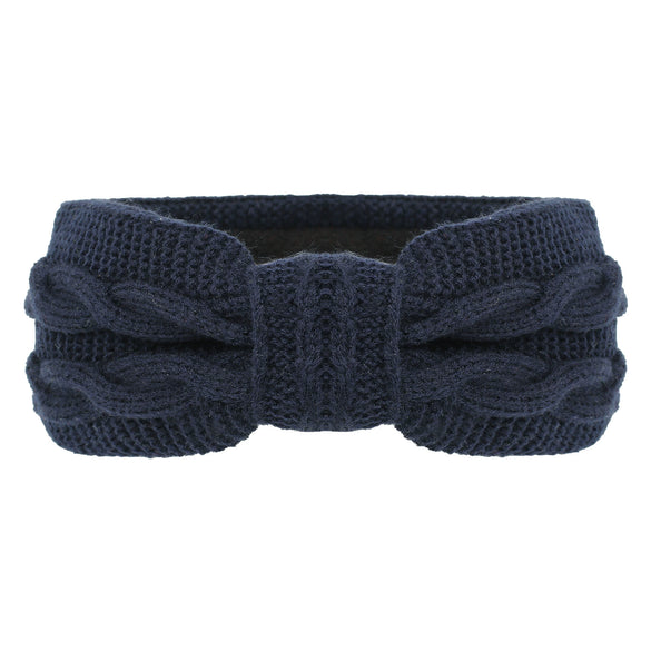 Women's Thickened Velvet Wool Bow Headband Earwarming Autumn Winter Hair Accessory