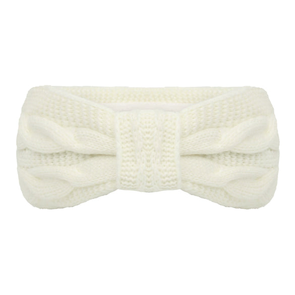 Women's Thickened Velvet Wool Bow Headband Earwarming Autumn Winter Hair Accessory