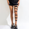 Women's Thigh Chain Leg Chain With Elastic Band And Flannel Material Flower Pattern Sweet Cool Style