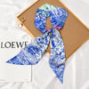 Women's Thin Long Narrow Polyester Printed Decorative Scarf Elegant All Match Fashion Neck Scarf For Spring Summer
