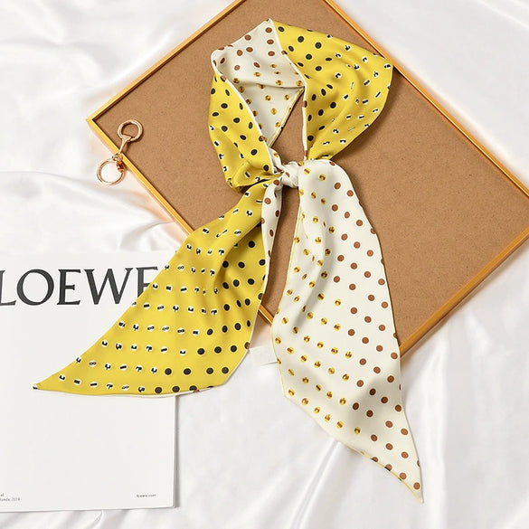 Women's Thin Long Narrow Polyester Printed Decorative Scarf Elegant All Match Fashion Neck Scarf For Spring Summer