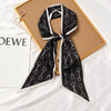 Women's Thin Long Narrow Polyester Printed Decorative Scarf Elegant All Match Fashion Neck Scarf For Spring Summer