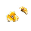 Women's Three Dimensional Flower Stud Earrings With 925 Silver Posts And Drip Oil Finish Alloy Floral Jewelry