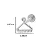 Women's Titanium Alloy Flower Pattern Electroplated Cartilage Puncture Earrings