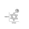 Women's Titanium Alloy Flower Pattern Electroplated Cartilage Puncture Earrings