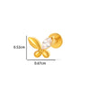 Women's Titanium Alloy Flower Pattern Electroplated Cartilage Puncture Earrings