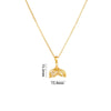 Women's Titanium Steel And Copper Fishtail Zircon Pendant Necklace With Mixed Gem Inlay And Electroplating Ochain Style Simple Design