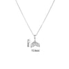 Women's Titanium Steel And Copper Fishtail Zircon Pendant Necklace With Mixed Gem Inlay And Electroplating Ochain Style Simple Design
