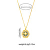 Women's Titanium Steel And Copper Flower Pendant Necklace With Electroplating And Cross Chain Style