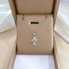 Women's Titanium Steel And Copper Geometric Pattern Cross Flower Light Luxury Fashion Trendy Clavicle Chain With Diamond Design