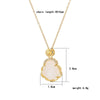 Women's Titanium Steel And Copper Geometric Pendant Necklace Set With Diamonds Light Luxury Style Cross Chain