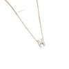 Women's Titanium Steel And Copper H Letter Pendant Necklace With Cross Chain And Electroplating Process