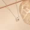 Women's Titanium Steel And Copper H Letter Pendant Necklace With Cross Chain And Electroplating Process