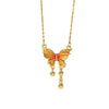 Women's Titanium Steel And Copper Necklace With Geometric And Heart Flower Bow Shapes Electroplated