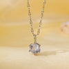 Women's Titanium Steel And Copper Necklace With Geometric And Heart Flower Bow Shapes Electroplated