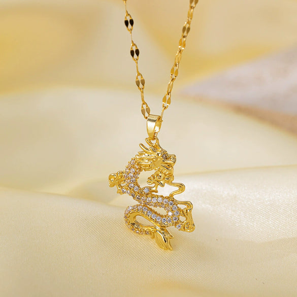 Women's Titanium Steel And Copper Necklace With Geometric And Heart Flower Bow Shapes Electroplated