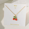 Women's Titanium Steel And Copper Necklace With Geometric And Heart Flower Bow Shapes Electroplated