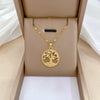 Women's Titanium Steel And Copper Necklace With Geometric Design And Diamond Microinlay