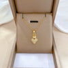 Women's Titanium Steel And Copper Necklace With Geometric Design And Diamond Microinlay