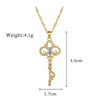 Women's Titanium Steel And Copper Necklace With Geometric Design And Diamond Microinlay