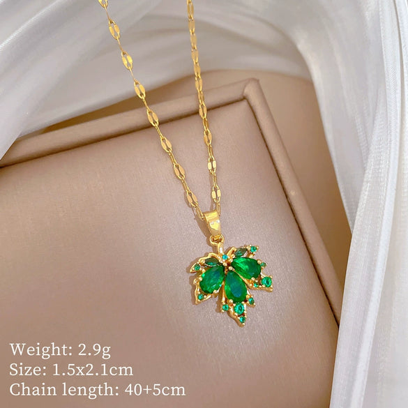 Women's Titanium Steel And Copper Necklace With Geometric Pattern And Electroplating Design