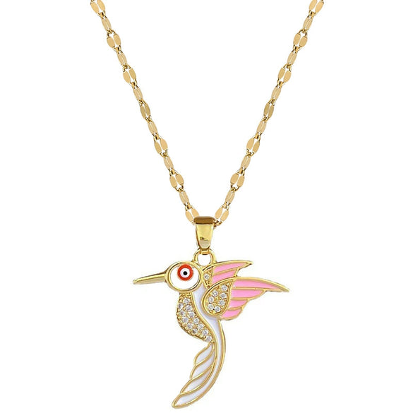 Women's Titanium Steel And Copper Necklace With Geometric Pattern And Electroplating Treatment