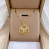 Women's Titanium Steel And Copper Necklace With Geometric Pattern And Electroplating Treatment
