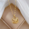 Women's Titanium Steel And Copper Necklace With Geometric Pattern And Electroplating Treatment
