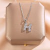Women's Titanium Steel And Copper Necklace With H Letter Pendant Electroplated Trendy Fine Jewelry