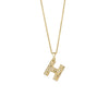Women's Titanium Steel And Copper Necklace With H Letter Pendant Electroplated Trendy Fine Jewelry