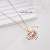 Women's Titanium Steel And Copper Necklace With 18K Gold Plated Ktm Cat Cartoon Pendant And Mixed Gemstone Inlay Electroplated O Chain Style