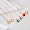Women's Titanium Steel And Copper Necklace With 18K Gold Plated Ktm Cat Cartoon Pendant And Mixed Gemstone Inlay Electroplated O Chain Style