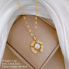 Women's Titanium Steel And Copper Necklace With Planet Starry Sky Geometric Pattern And Diamond Microinlay Design