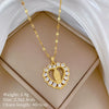 Women's Titanium Steel And Copper Necklace With Planet Starry Sky Geometric Pattern And Diamond Microinlay Design