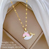 Women's Titanium Steel And Copper Necklace With Planet Starry Sky Geometric Pattern And Diamond Microinlay Design