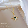 Women's Titanium Steel And Copper Necklace With Planet Starry Sky Geometric Pattern And Diamond Microinlay Design