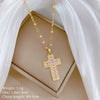 Women's Titanium Steel And Copper Necklace With Planet Starry Sky Geometric Pattern And Diamond Microinlay Design