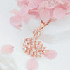 Women's Titanium Steel And Copper Necklace With Swan Design And Real Gold Plating